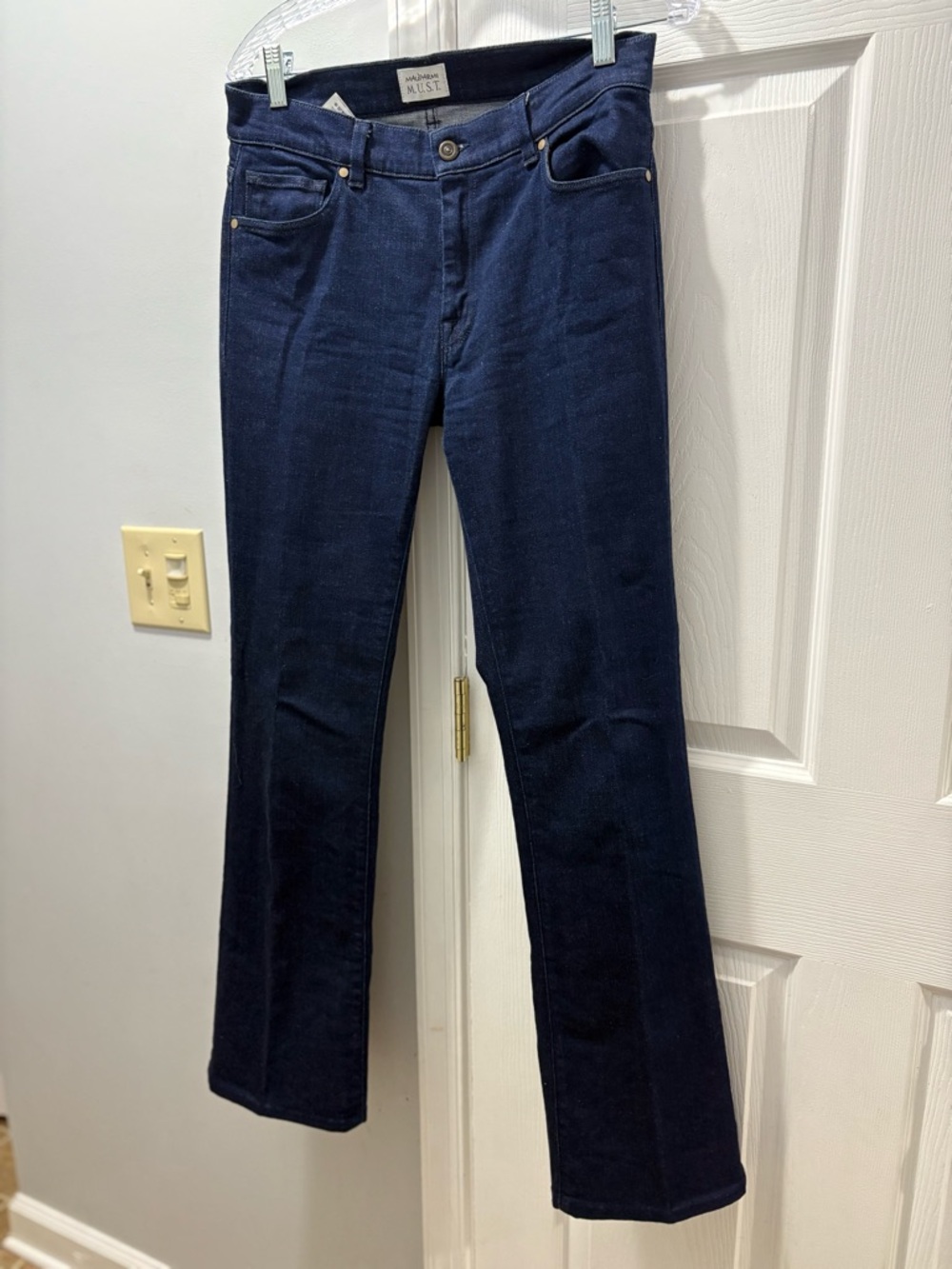 Maliparmi MUST Made In Italy Dark Wash Wide Leg Jeans Size 30